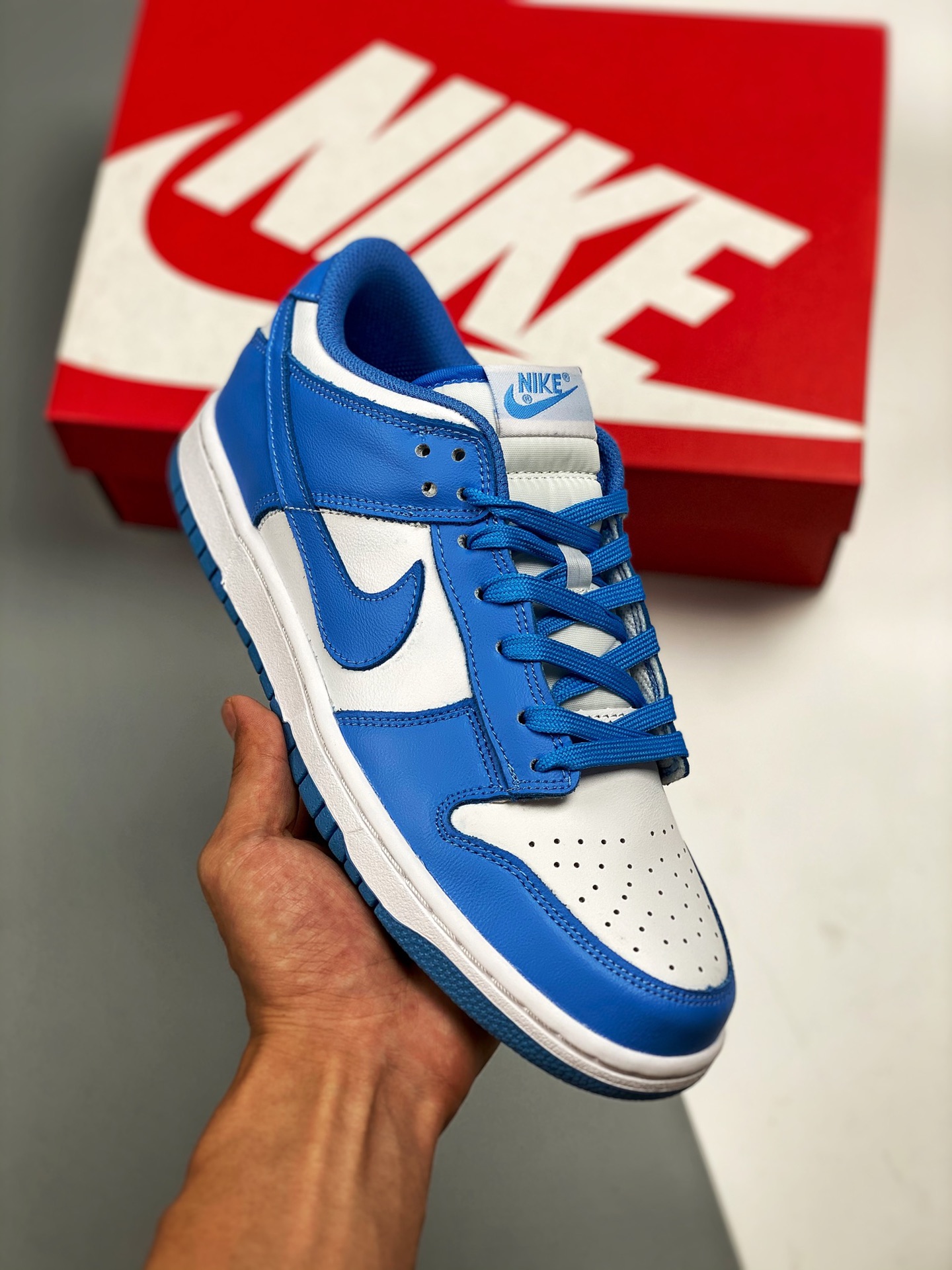 NK Dunk LOW Retro 'University Blue' azul universitario. Material original de primera capa, diseño exclusivo destilado p…