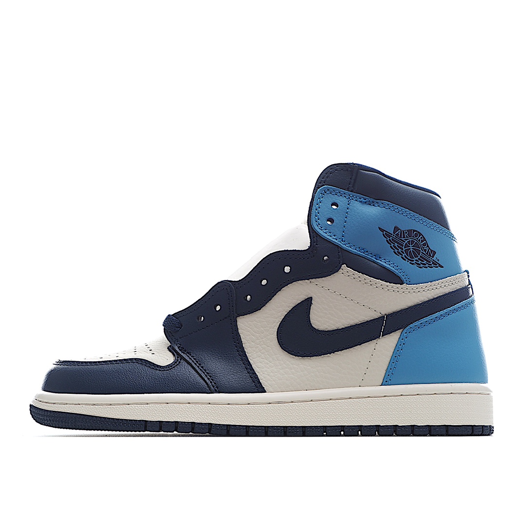 H0 头层 Air Jordan 1 Retro High 乔1 AJ1高帮运动板鞋 黑曜石555088- G0 原鞋开版 独家私模 正确版型 市售认可度较高 区分低价真标