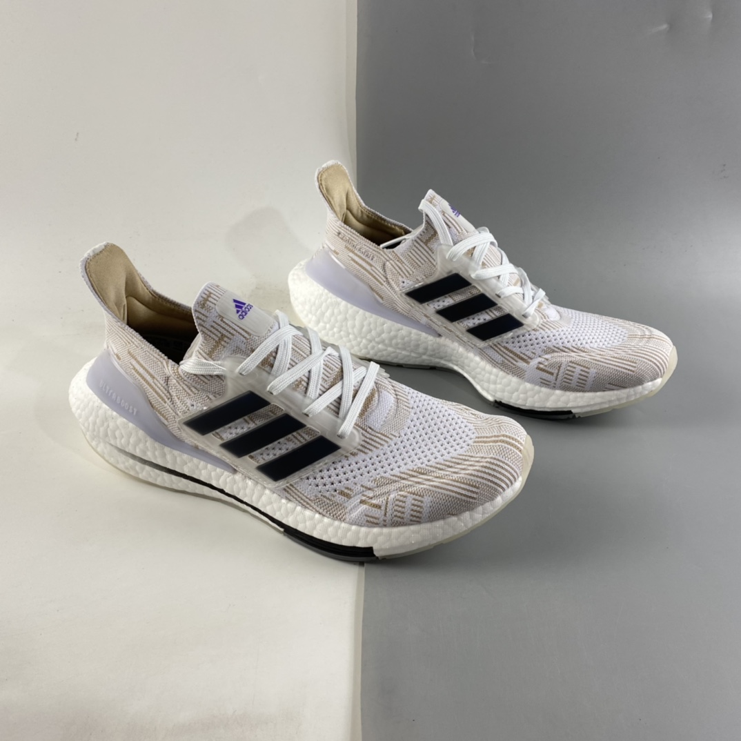 P200  AD UltraBoost 21 加厚爆米花袜套式针织鞋面休闲运动慢跑鞋 FY0838