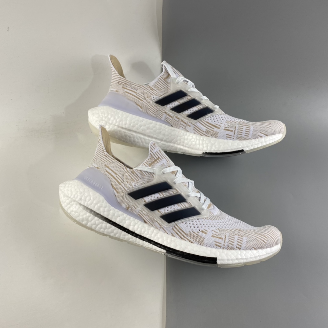 P200  AD UltraBoost 21 加厚爆米花袜套式针织鞋面休闲运动慢跑鞋 FY0838