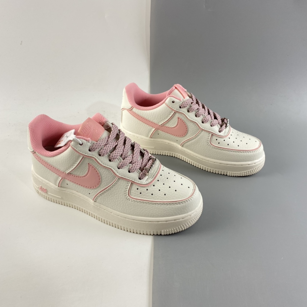 P260  NIKE Air Force 1 ’07 Low 米白粉炫彩“夜魔侠”空军一号低帮运动休闲板鞋 UH8958-033