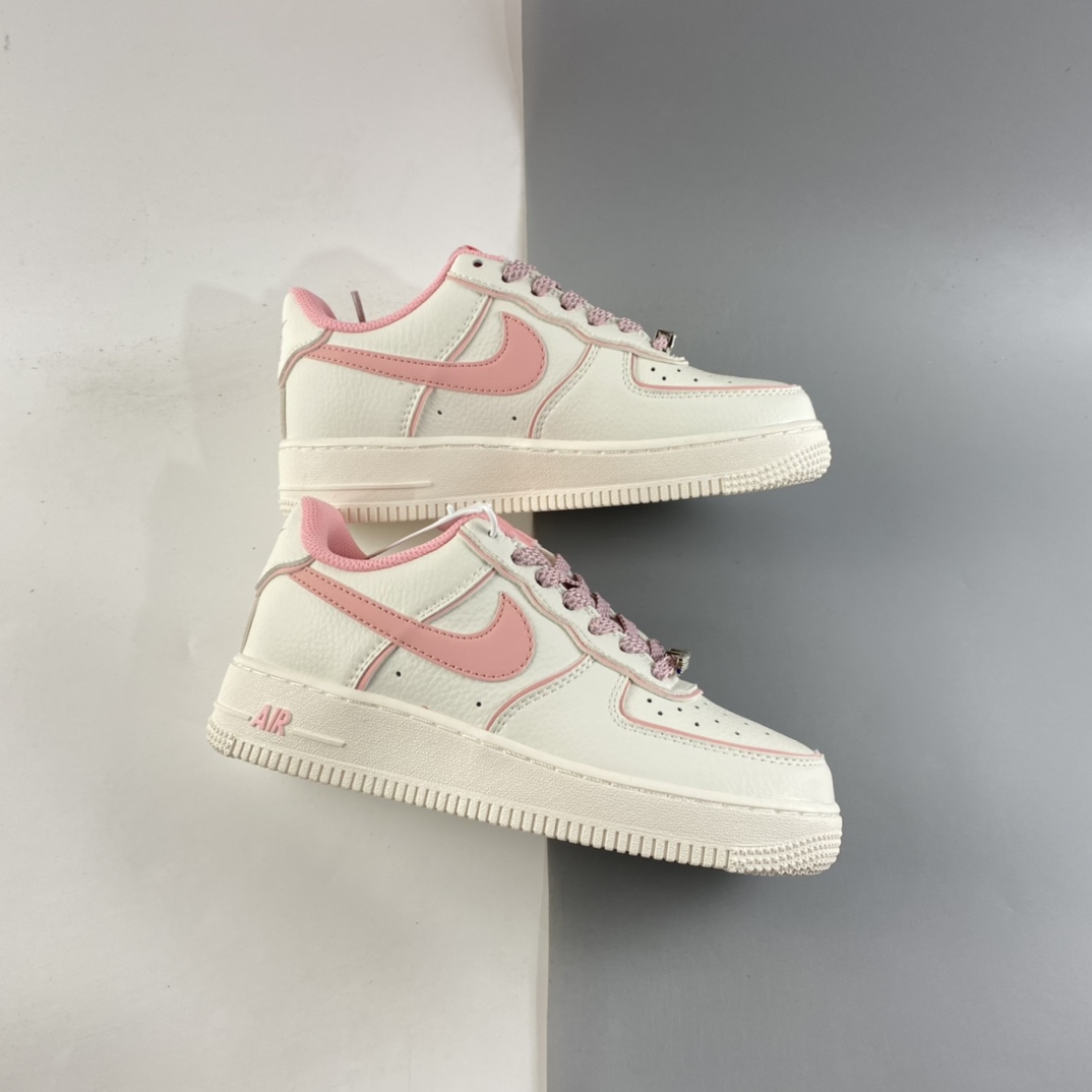 P260  NIKE Air Force 1 ’07 Low 米白粉炫彩“夜魔侠”空军一号低帮运动休闲板鞋 UH8958-033