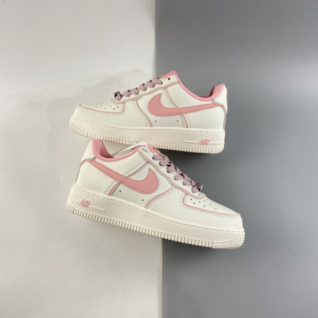 P260  NIKE Air Force 1 ’07 Low 米白粉炫彩“夜魔侠”空军一号低帮运动休闲板鞋 UH8958-033