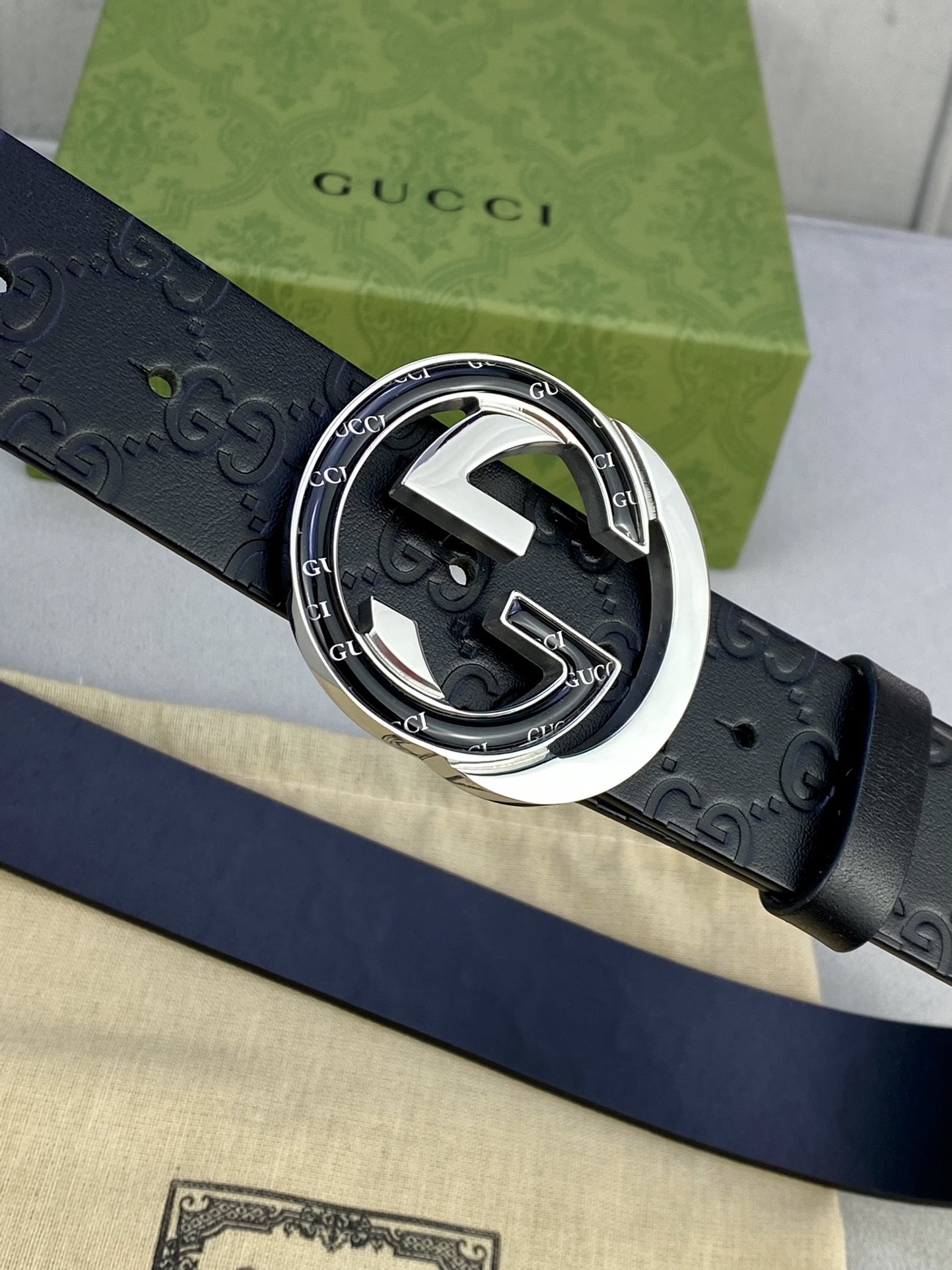 gucci互扣式双G带五金厚度6.0