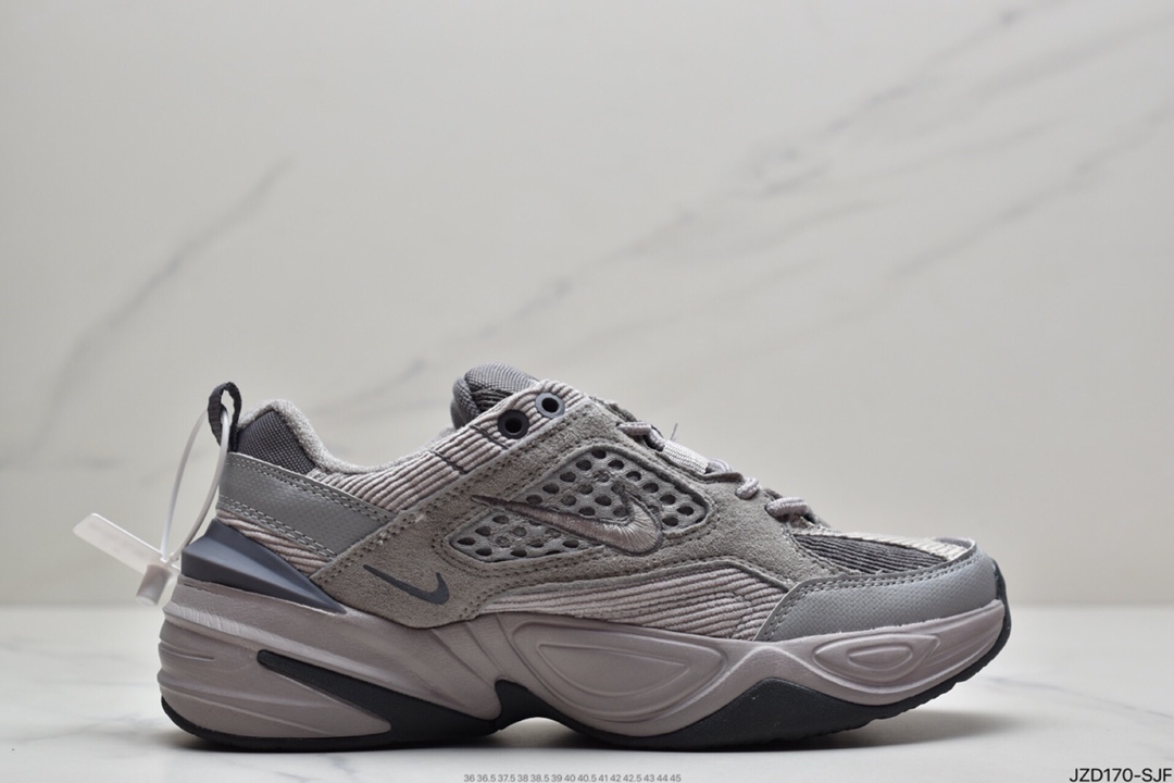 140 Nike M2K Tekno复古潮流百搭休闲运动旅游老爹鞋“麂皮水泥煤灰BV0074-001