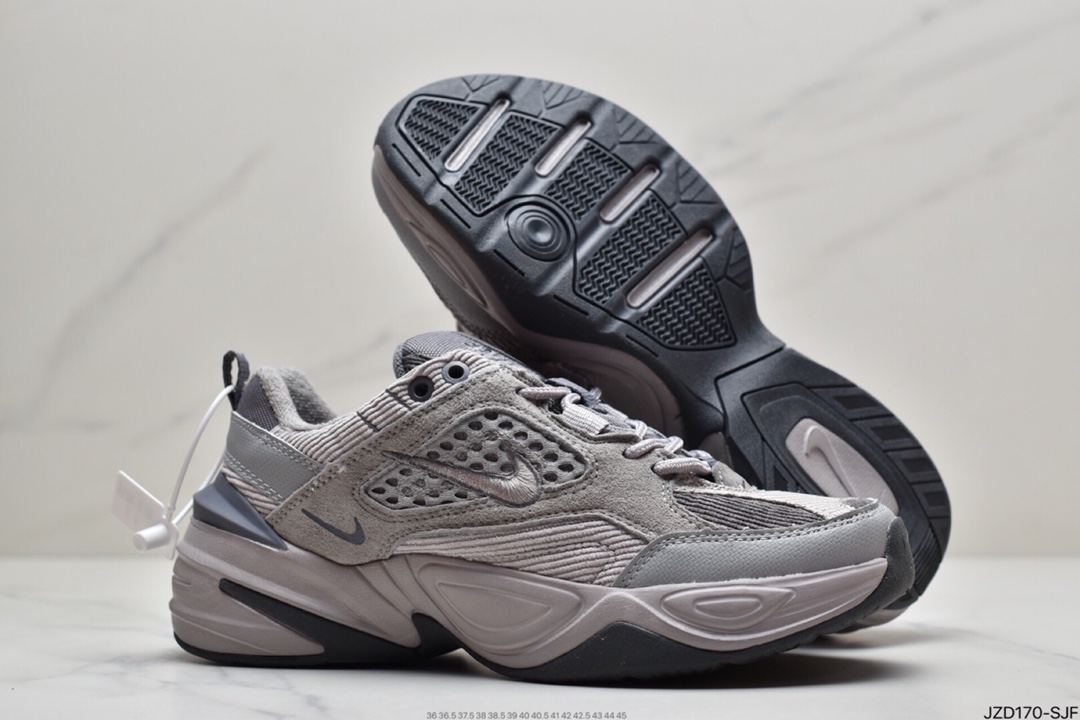 140 Nike M2K Tekno复古潮流百搭休闲运动旅游老爹鞋“麂皮水泥煤灰BV0074-001