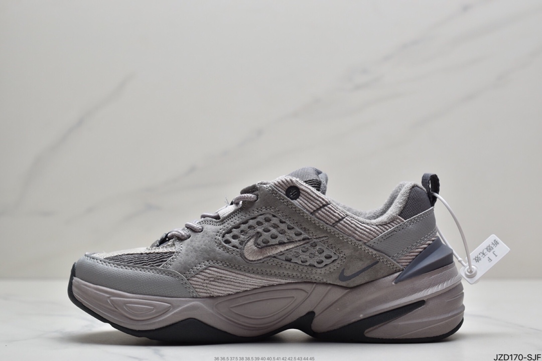 140 Nike M2K Tekno复古潮流百搭休闲运动旅游老爹鞋“麂皮水泥煤灰BV0074-001