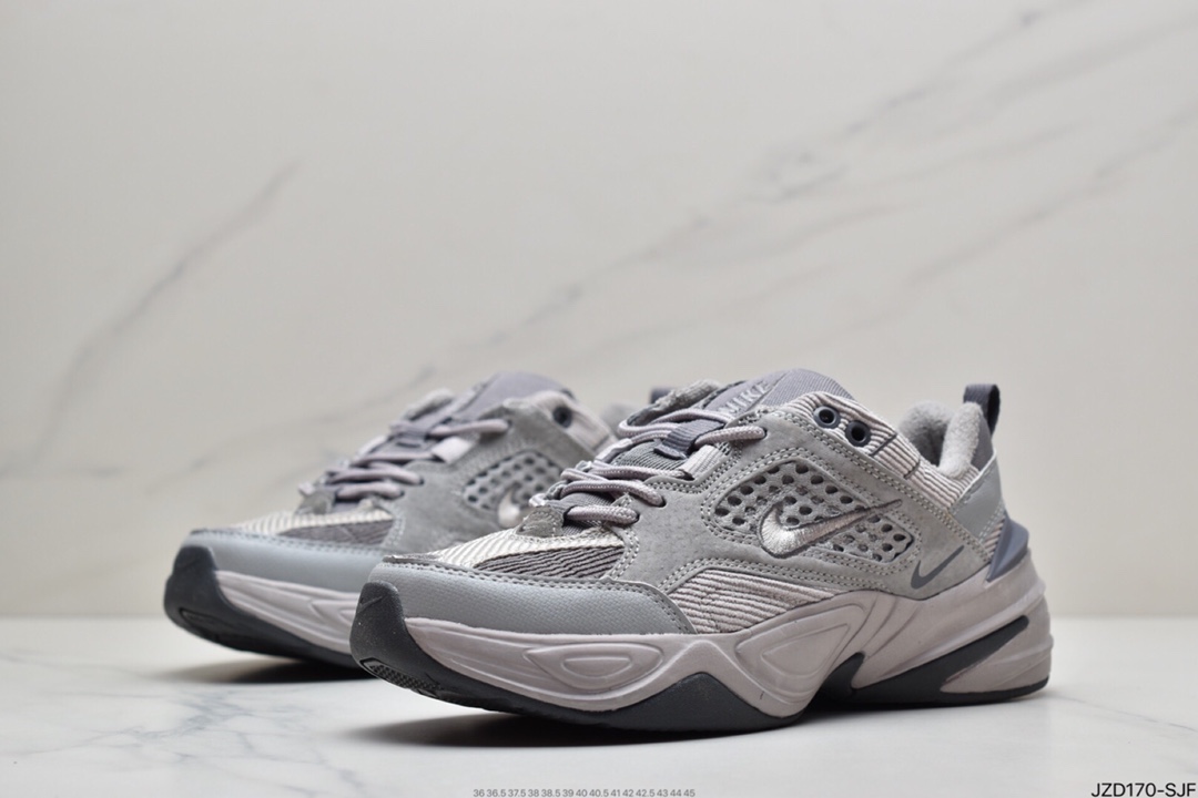 140 Nike M2K Tekno复古潮流百搭休闲运动旅游老爹鞋“麂皮水泥煤灰BV0074-001