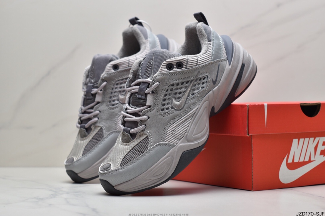 140 Nike M2K Tekno复古潮流百搭休闲运动旅游老爹鞋“麂皮水泥煤灰BV0074-001
