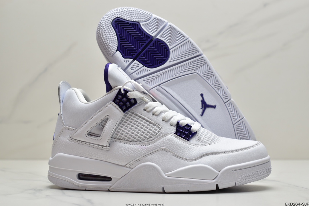 380 Air Jordan 4 “Court Purple”白紫 纯白色优质皮革CT8527-115