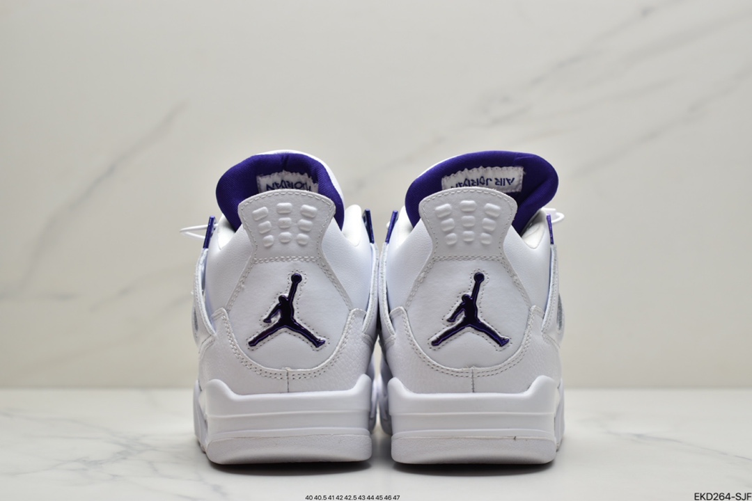 380 Air Jordan 4 “Court Purple”白紫 纯白色优质皮革CT8527-115
