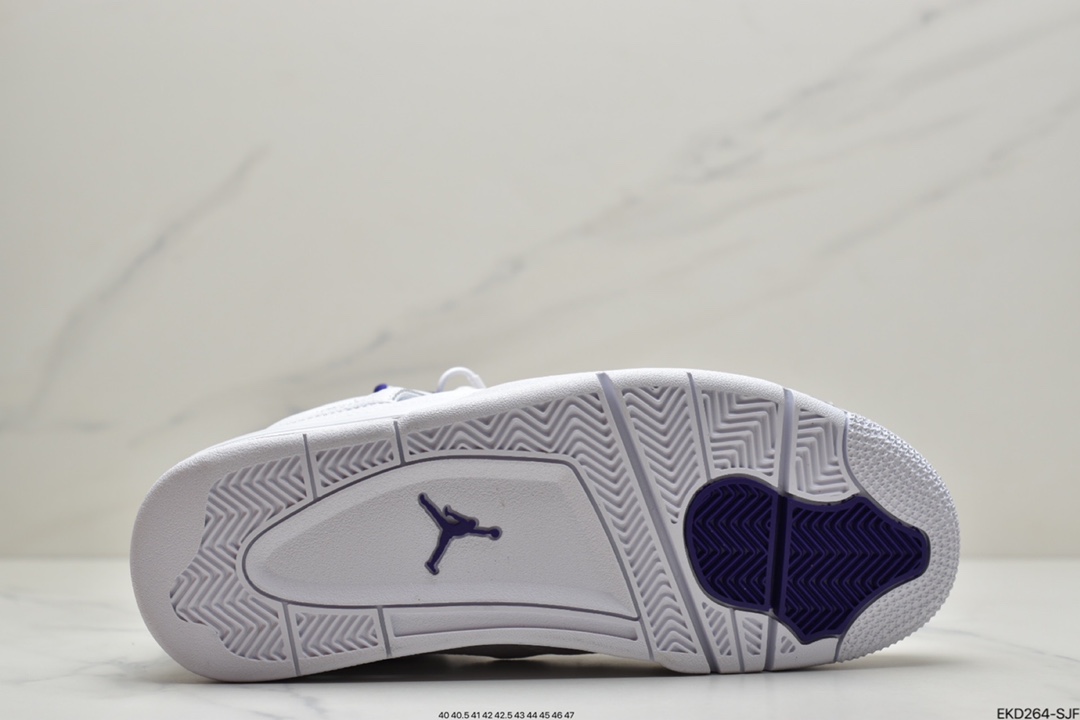 380 Air Jordan 4 “Court Purple”白紫 纯白色优质皮革CT8527-115