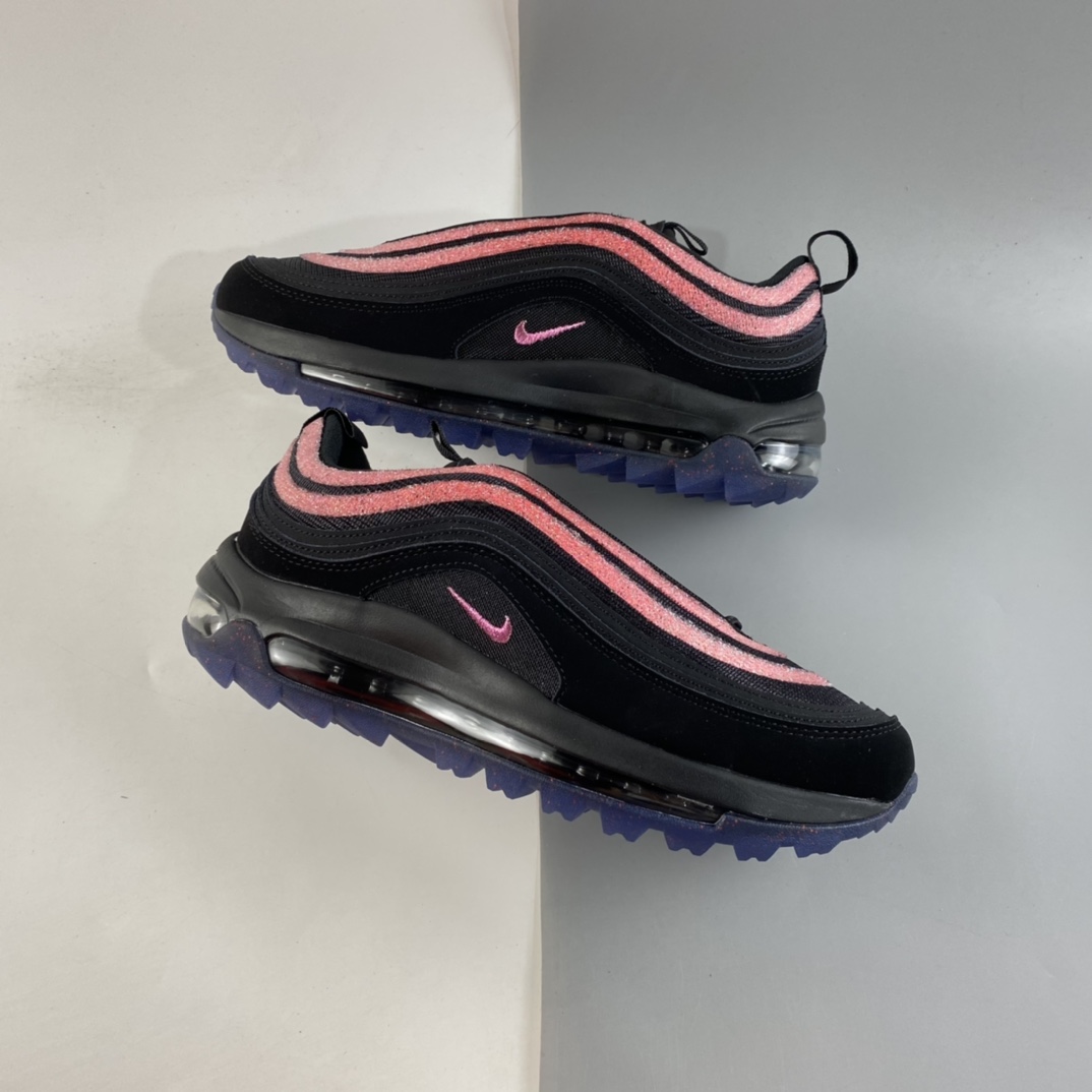 P260  NIKE Air Max 97 Golf 高尔夫球鞋经典跨界灯芯绒子弹头气垫跑鞋 DB4698-001