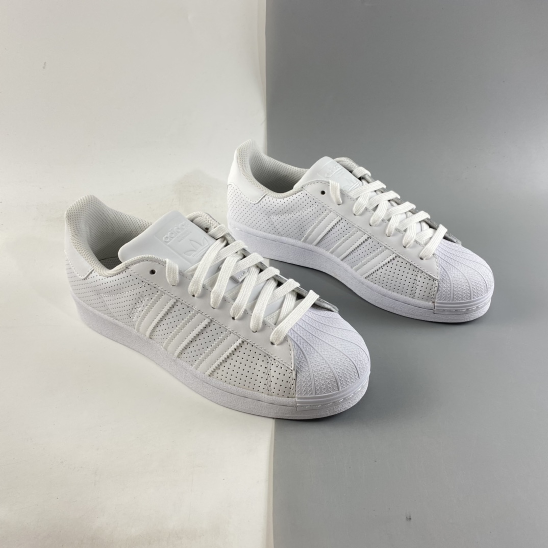 120 Ad Originals Superstar 三叶草贝壳头帆布透气休闲板鞋 FV3445