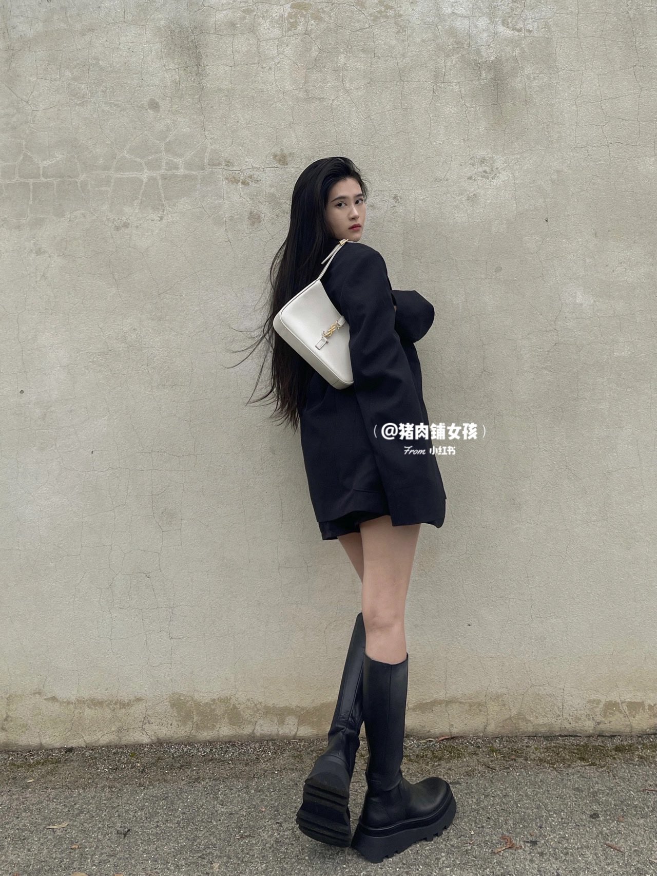 Saint laurent Ysl LE 5 À 7 平纹腋下包 657228白色