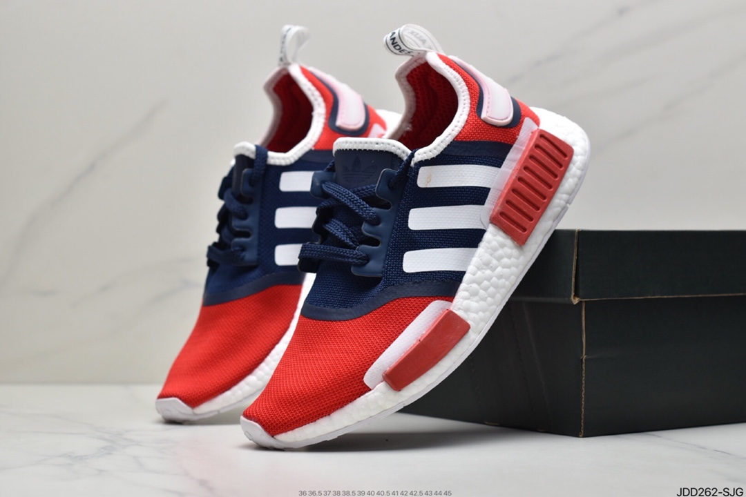 120  阿迪达斯 Adidas NMD R-1 Runner 针织面街头风经典百搭跑步鞋