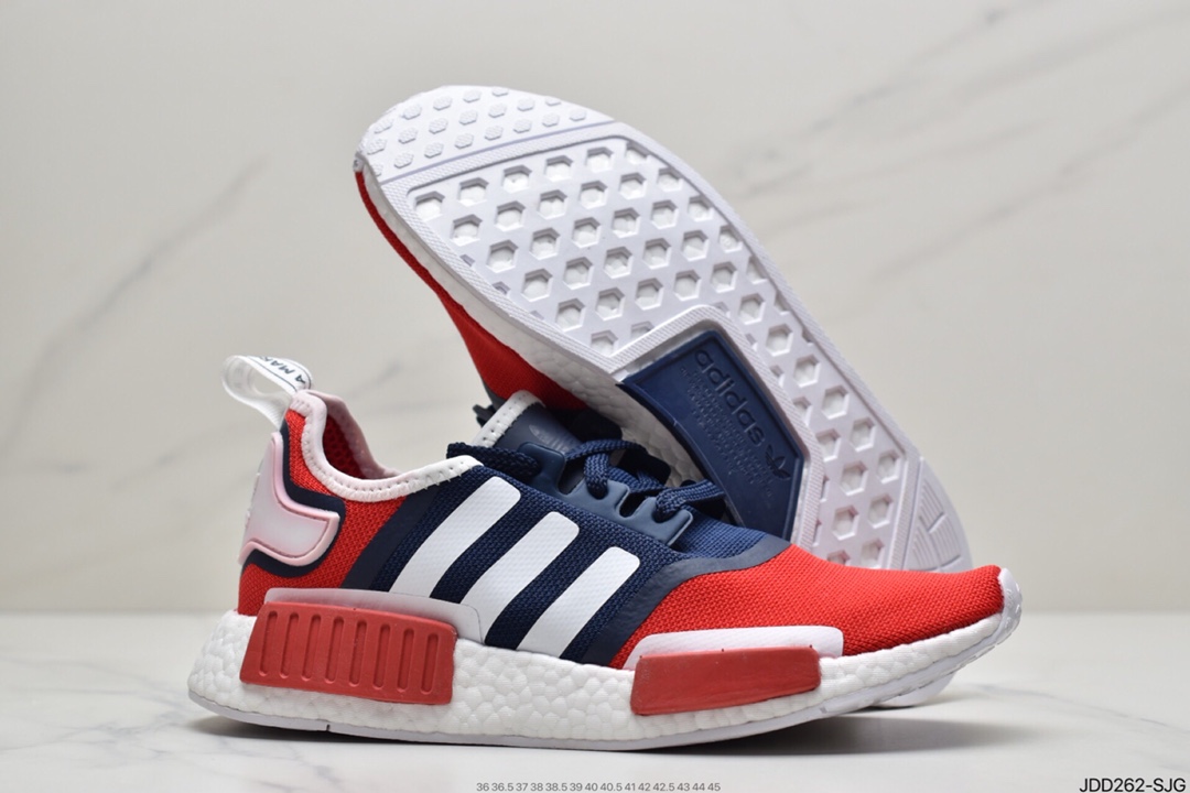 120  阿迪达斯 Adidas NMD R-1 Runner 针织面街头风经典百搭跑步鞋