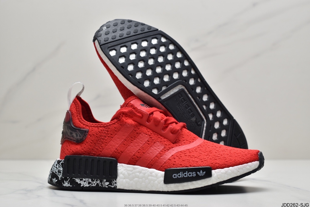 120  阿迪达斯 Adidas NMD R-1 Runner 针织面街头风经典百搭跑步鞋