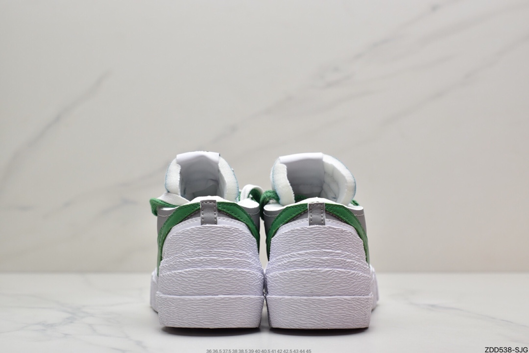 230  SACAI x NIKE Blazer Low”Dark Grey”重叠设计前卫开拓者低帮百搭板鞋“碳灰白”DD1877-002