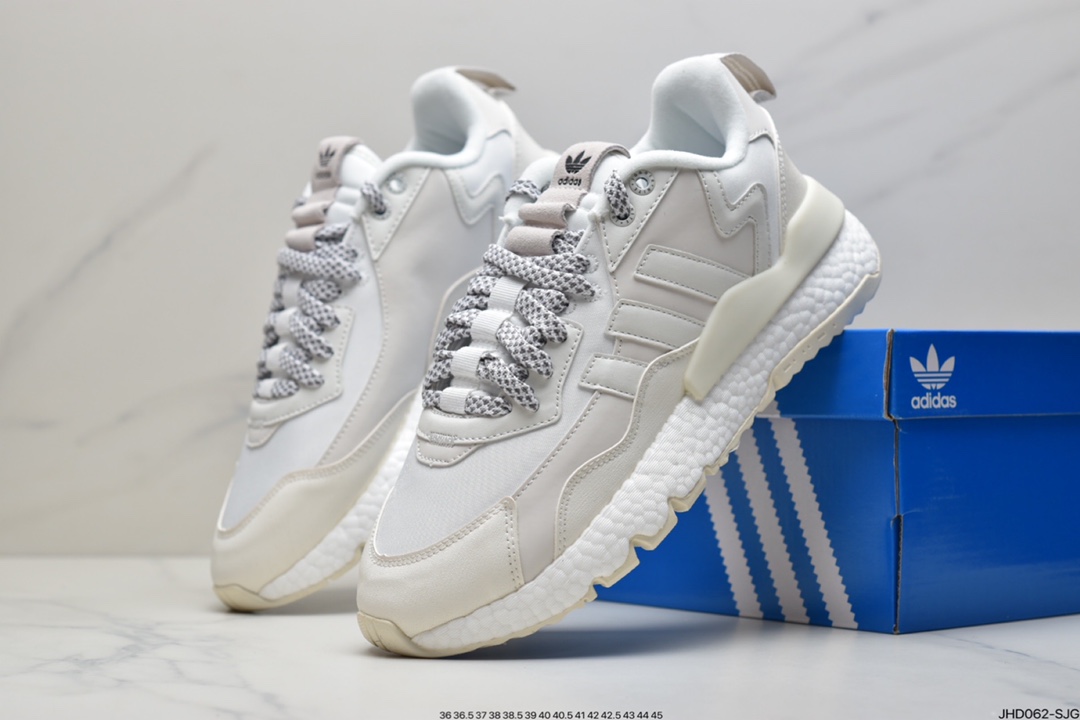 190  Originals 2019 Nite Jogger Winterized Boost”White/Black/Sliver 3M”夜行慢跑者FZ3660