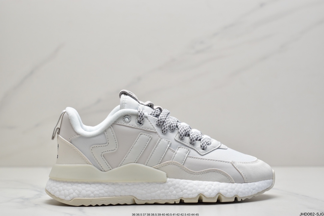 190  Originals 2019 Nite Jogger Winterized Boost”White/Black/Sliver 3M”夜行慢跑者FZ3660