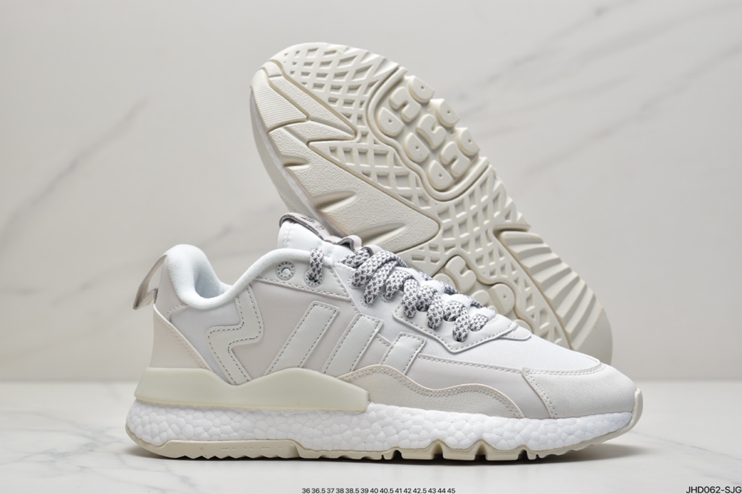 190  Originals 2019 Nite Jogger Winterized Boost”White/Black/Sliver 3M”夜行慢跑者FZ3660
