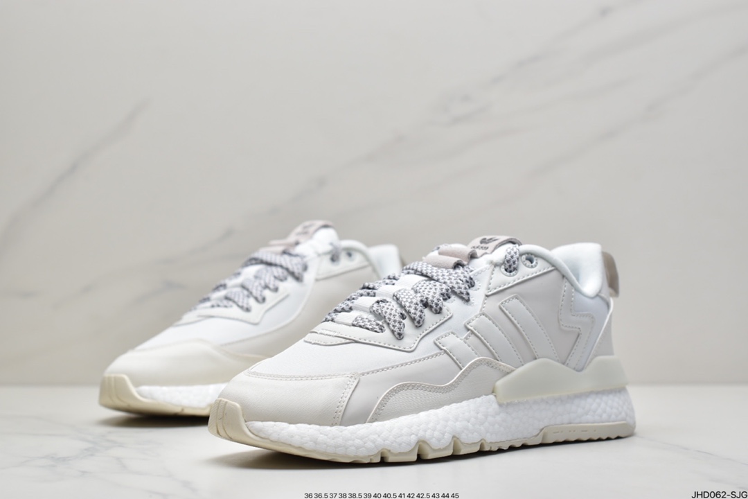 190  Originals 2019 Nite Jogger Winterized Boost”White/Black/Sliver 3M”夜行慢跑者FZ3660