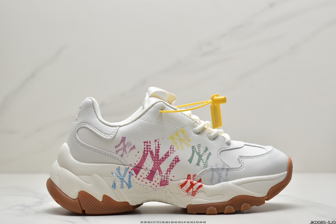 160 Korea韩国SS19限定发售NY美国榄球洋基队限定 x MLB Big Ball Chunky A Running厚底老爹厚底休闲运动慢跑鞋