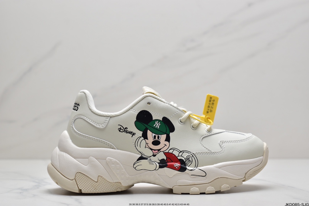 160 Korea韩国SS19限定发售NY美国榄球洋基队限定 x MLB Big Ball Chunky A Running厚底老爹厚底休闲运动慢跑鞋