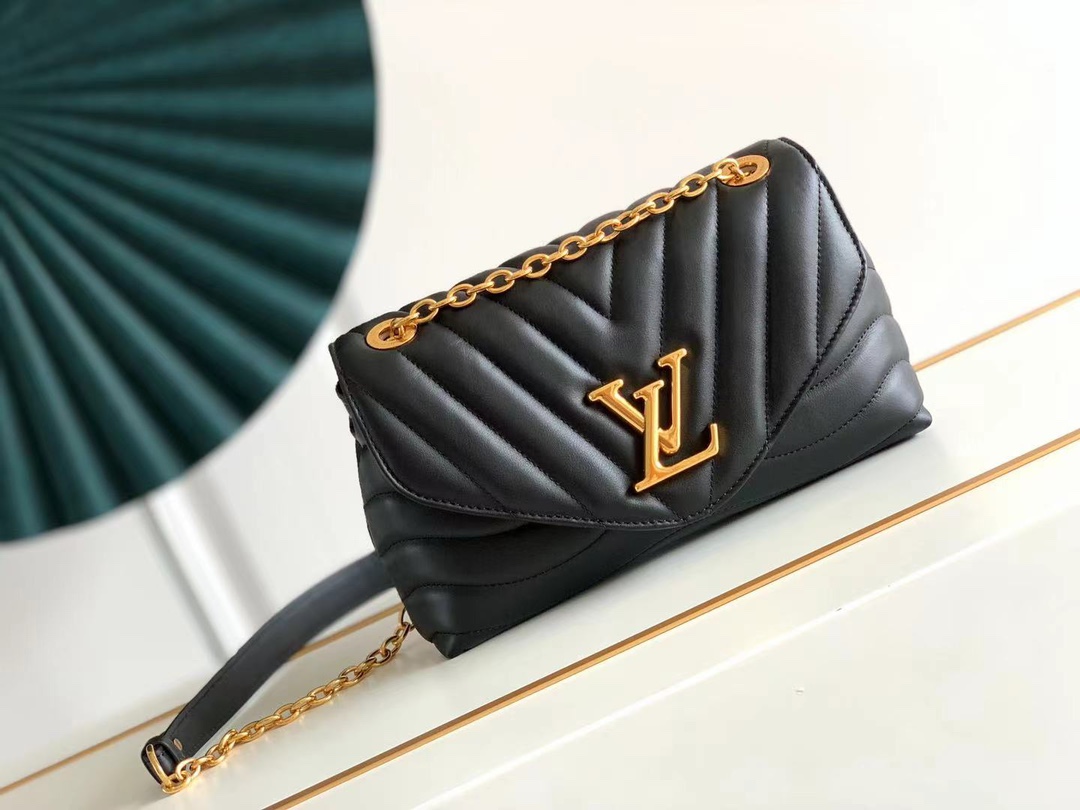 Louis Vuitton LV New Wave Handbags Crossbody & Shoulder Bags Gold Yellow Engraving Vintage Chains M58552