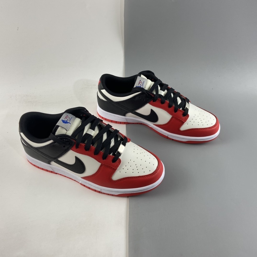 P340  NBA x NIKE Dunk Low EMB ’75th Anniversary’ NBA联名SB扣碎篮板低帮板鞋 DD3363-100