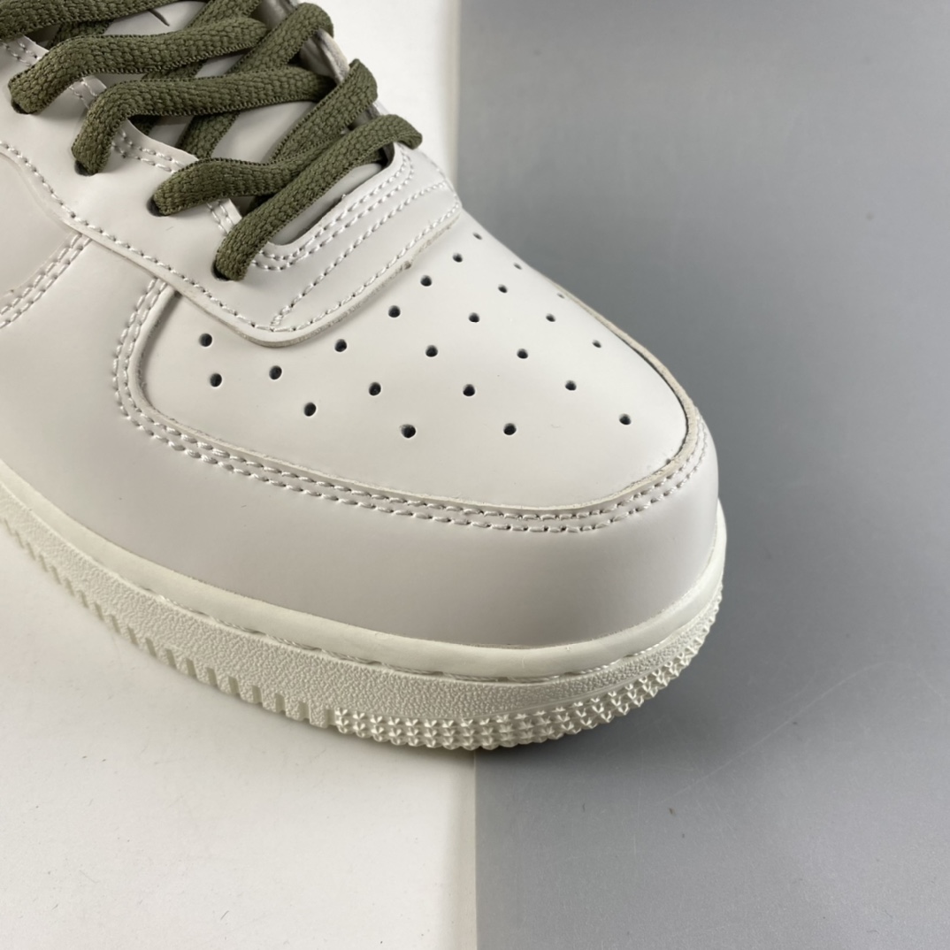 P220  NIKE Air Force 1’07 Low“米白绿”配色低帮空军一号休闲板鞋 CQ5059-110