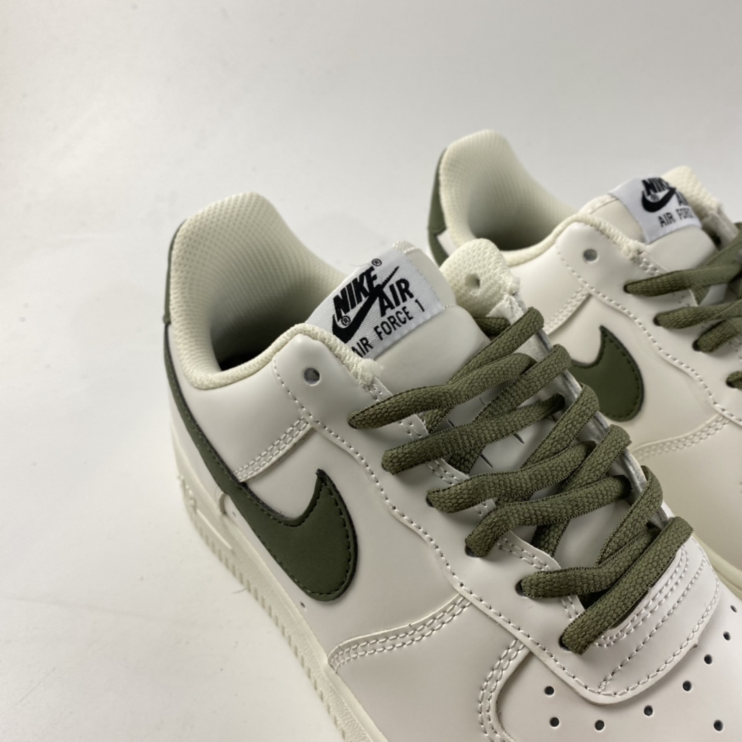 P220  NIKE Air Force 1’07 Low“米白绿”配色低帮空军一号休闲板鞋 CQ5059-110