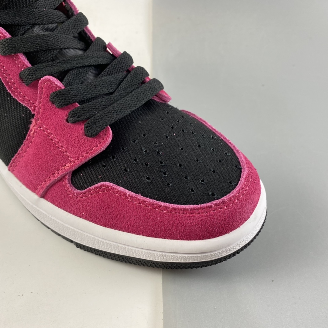 P280  Air Jordan 1 Zoom Air CMFT”Fireberry/Hyper Pink/Black”AJ1乔丹一代中帮篮球鞋“玫粉黑黄”CT0978-601