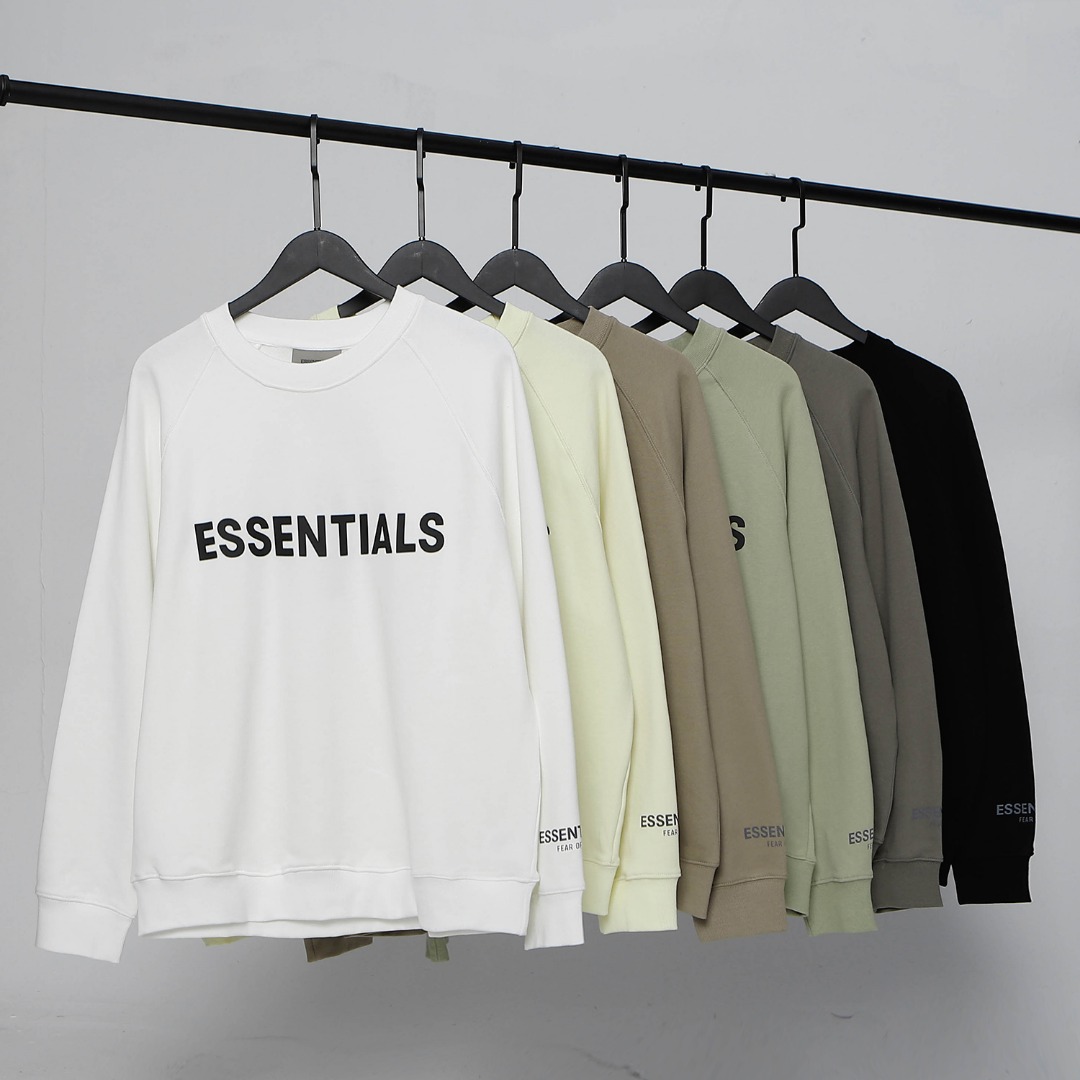 FEAR OF GOD GOD fog 2022秋冬 新款 复线ESSENTIALS 胸前字母压胶圆领卫衣