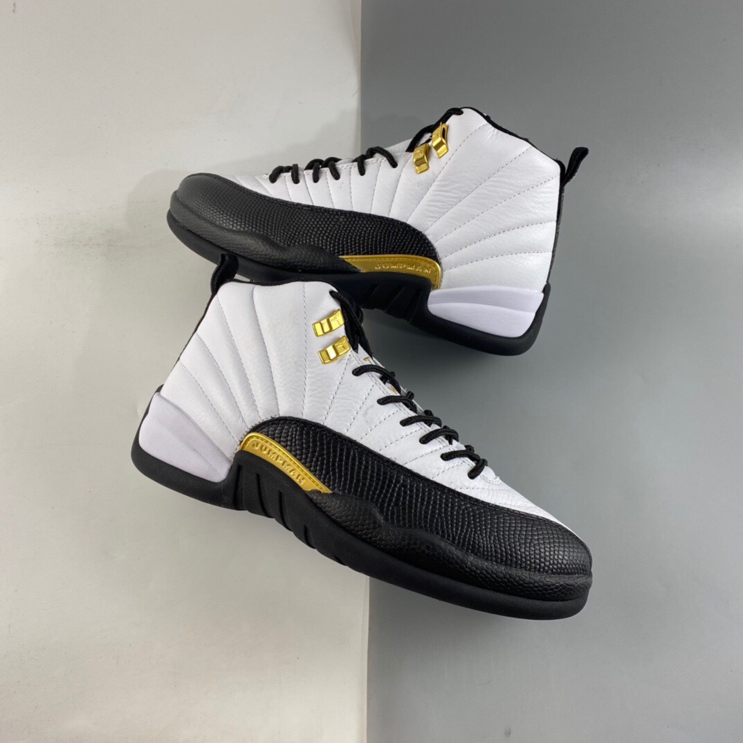 P500  Air Jordan 12 Retro AJ12 “黑白金扣”CT8013-170
