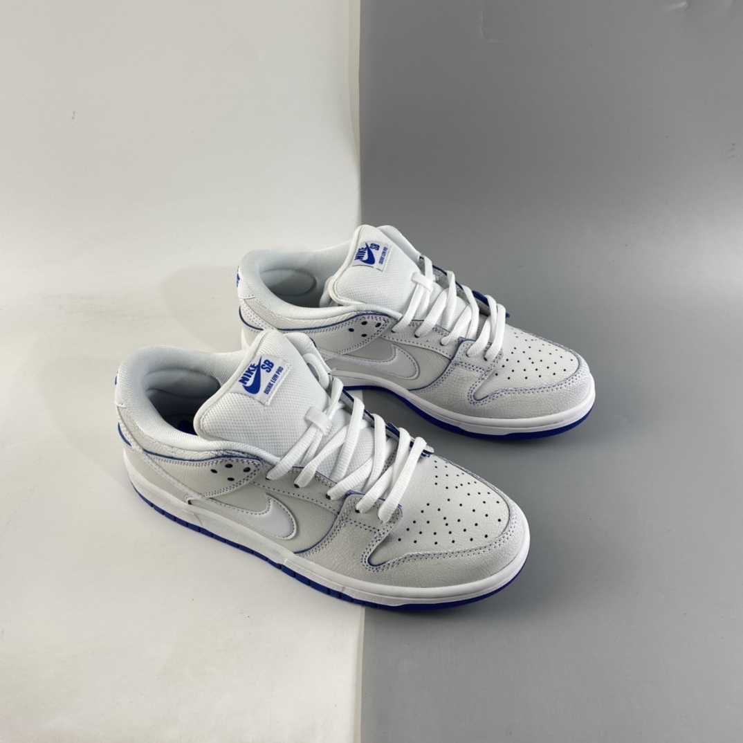 P280  NIKE SB Dunk Low Pro Premium”White/Game Royal”扣篮系列低帮休闲运动滑板板鞋CJ6884-100