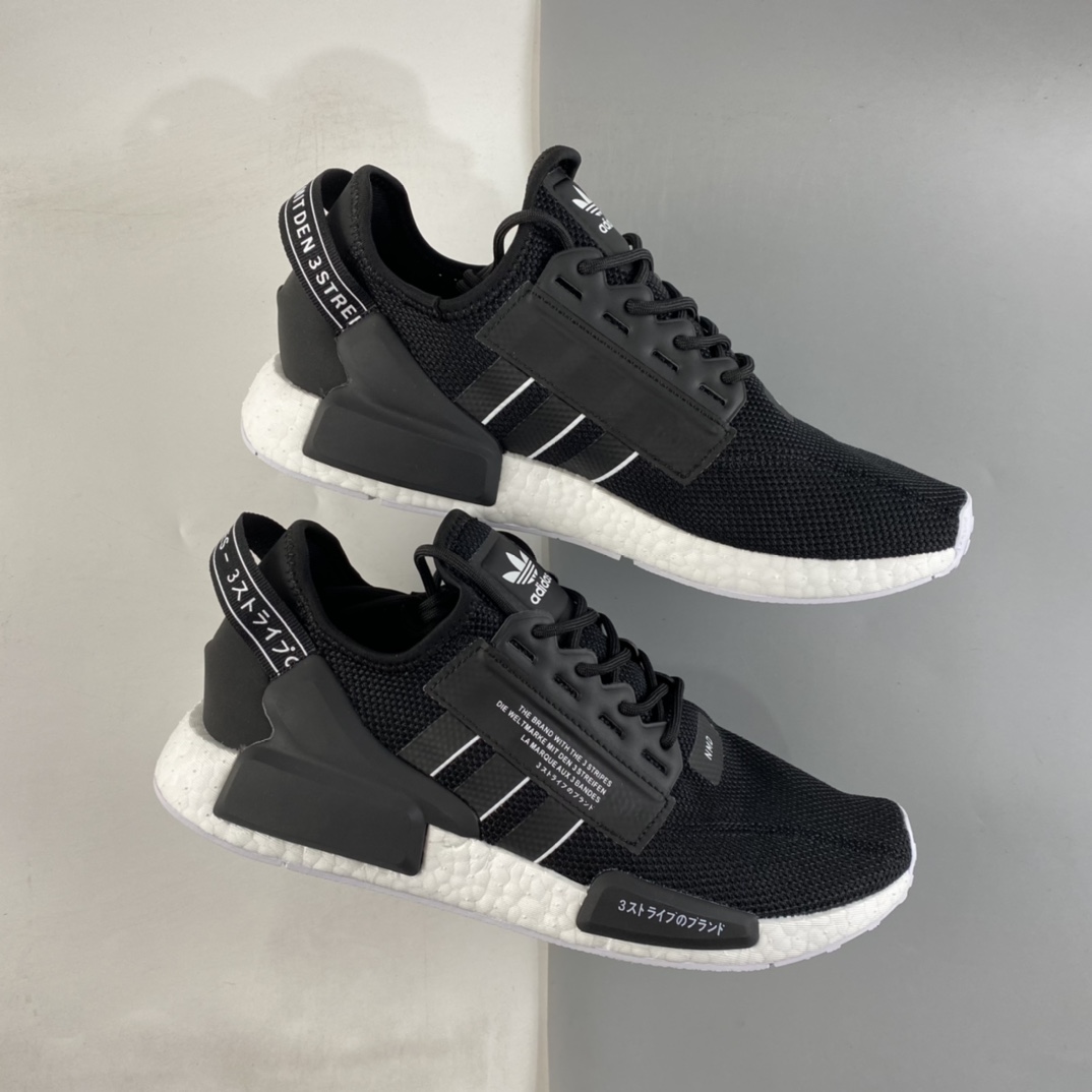 P200  Ad NMD Boost RI.V2 阿迪达斯爆米花超弹中底 针织网面休闲跑鞋 GW7690