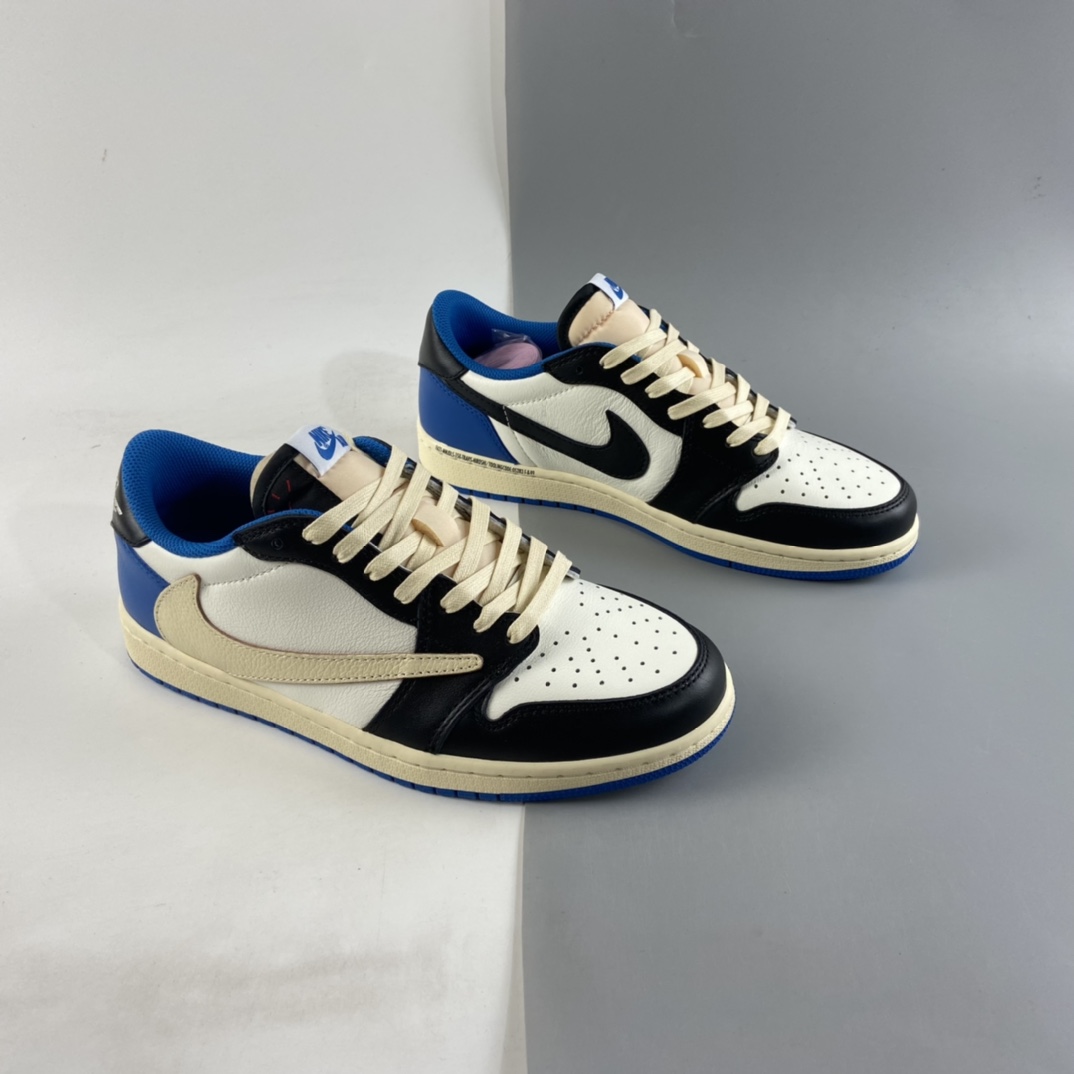 P400 fragment design x Travis Scott x Nike Air Jordan 1 Low OG SP”Military Blue”篮球鞋DM7866-140