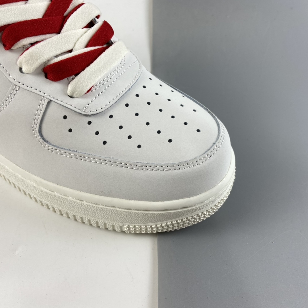 P240  NIKE Air Force 1 Low ’07  “米白红电绣勾”空军一号低帮休闲板鞋  CL6326-108