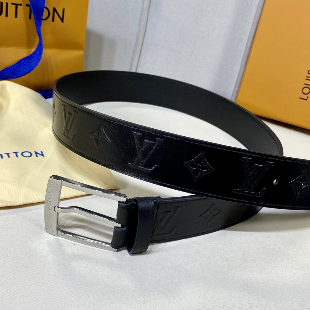 Louis Vuitton Belts Wholesale China
 Black Men Calfskin Cowhide