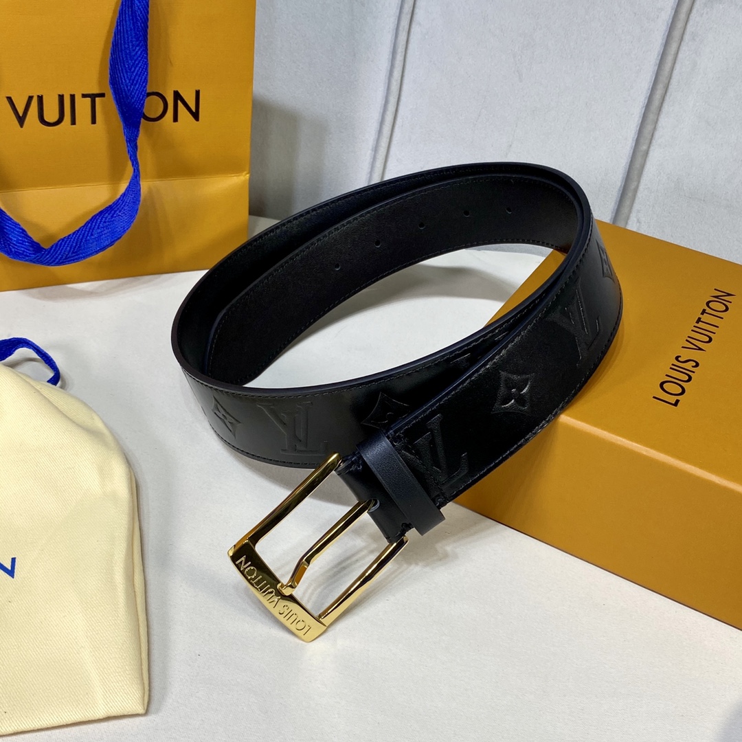 Louis Vuitton Belts From China
 Black Men Calfskin Cowhide