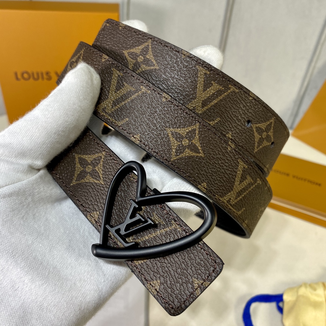 Louis Vuitton Belts Women Calfskin Canvas Cowhide