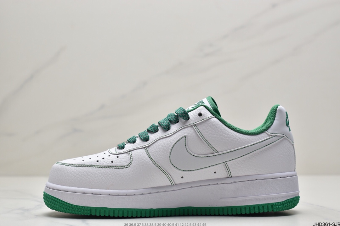 190 耐克Nike Air Force 1 ’07 马克线2代反光头层皮空军一号低帮休闲板鞋 CN2896-103