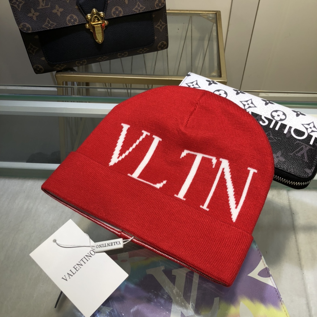 [Valentino Hats]Equipped with dust bag Valentino VALENTINO Knit Hat Cashmere M