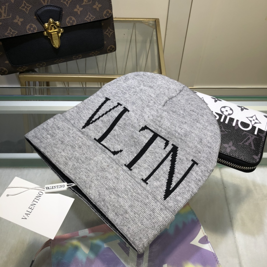 [Valentino Hats]Equipped with dust bag Valentino VALENTINO Knit Hat Cashmere M