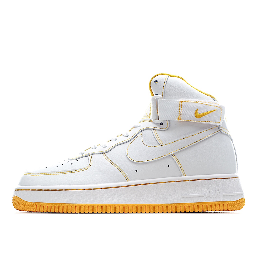 H0 NK Air Force 1 High 07 空军一号 白橙缝线 官方同步 原装级别 原楦头原纸板 打造纯正空军版型专注外贸渠道 全掌内置蜂窝气垫 原盒配件 原厂中底钢印、拉帮完美 官方