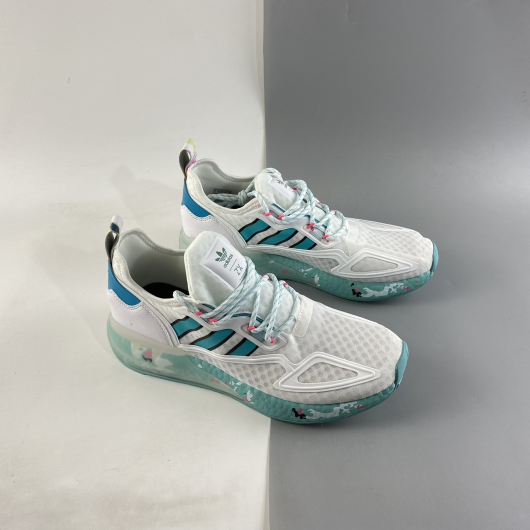 P220  Ad ZX 2K Boost 网纱针织呼吸面套脚休闲运动慢跑鞋 GX5373