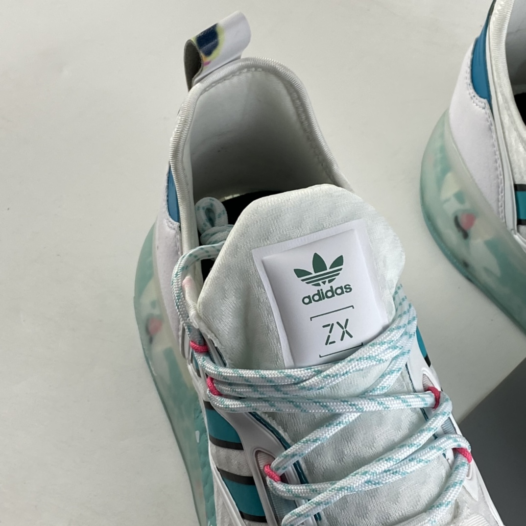 P220  Ad ZX 2K Boost 网纱针织呼吸面套脚休闲运动慢跑鞋 GX5373