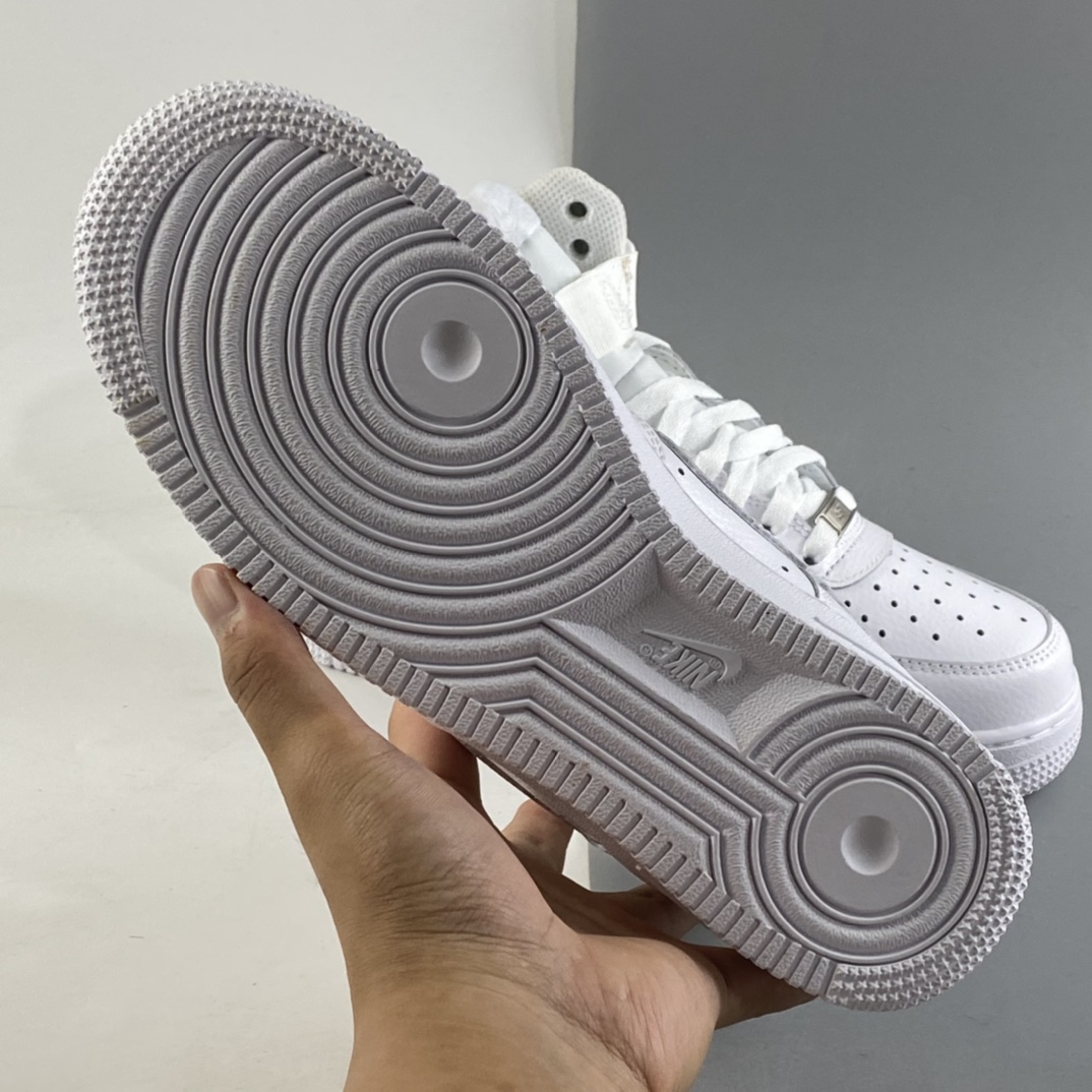 P180  NIKE Air Force 1 High ’07 空军一号经典全白高帮休闲板鞋 315121-115